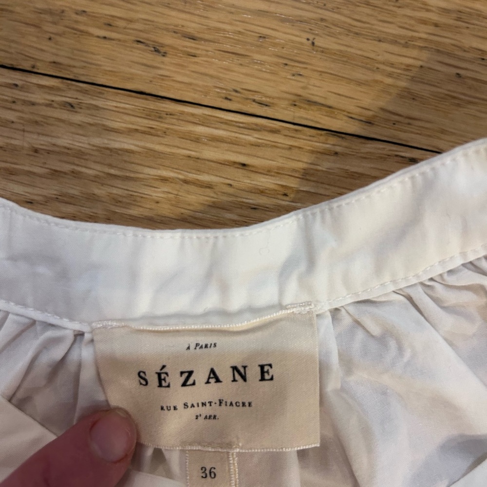 Sezane NERISSA SHIRT, Ecru - Picture 5 of 5
